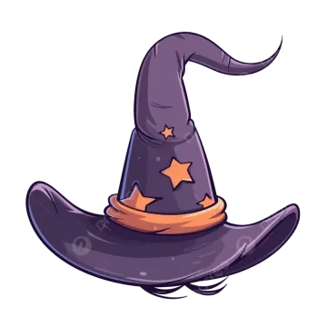 a witch hat with a star on it
