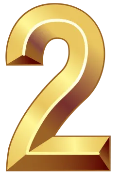 a gold number 2