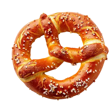 a bagel with white and red toppings on it