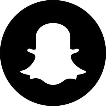 a black and white snap icon