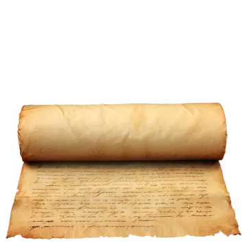 a roll of parchment paper on a white background