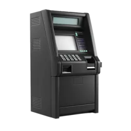 an atm machine on a white background