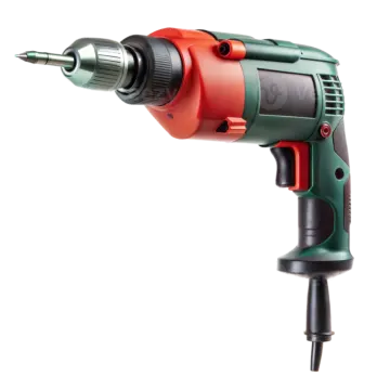 a driller on a white background