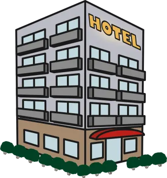 a building with the word hotel on it