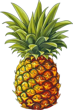 a pineapple on a white background