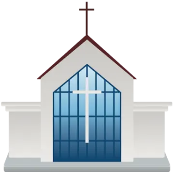 a church with a cross on the front
