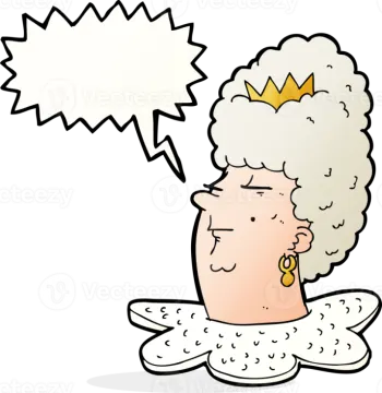 a cartoon woman with an empty speech bubble