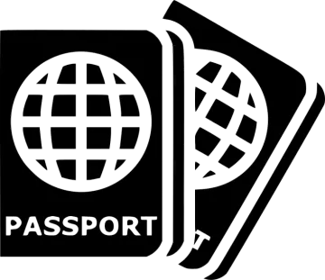 a pair of playing cards with the word passport