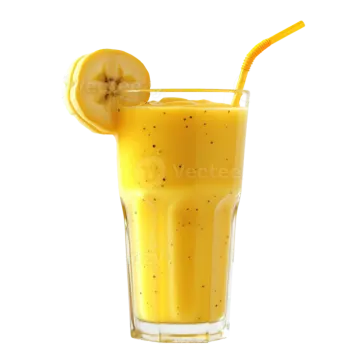 a glass of orange juice with a slice of lemon