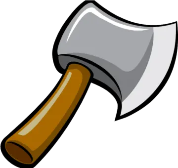 an axe on a white background
