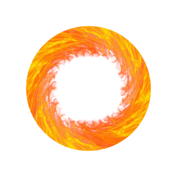 a circle of fire on white background