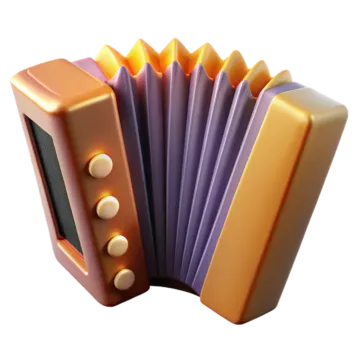 a close up of an accordion