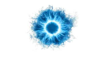 an image of a blue ball of fire