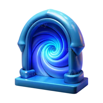 an image of a blue spiral shaped object