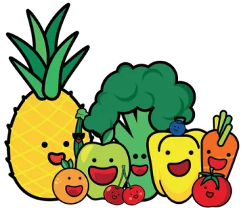 a pile of fruits and vegetables