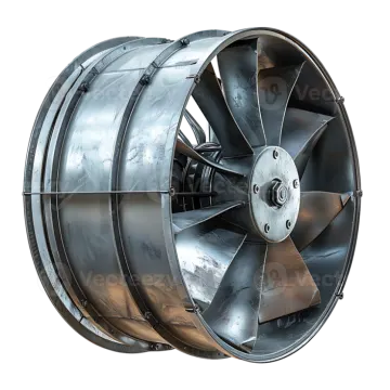 an industrial fan on a white background