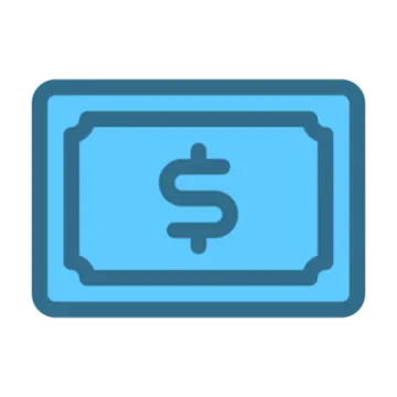 a credit card with a dollar sign on it