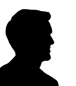 a black and white silhouette of a man