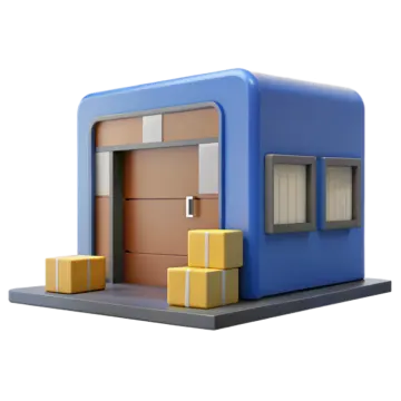 an image of a blue and yellow building