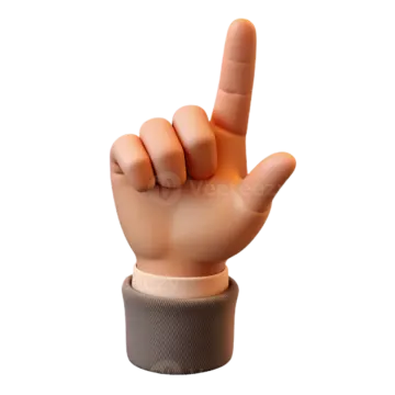 a hand that is showing the number one