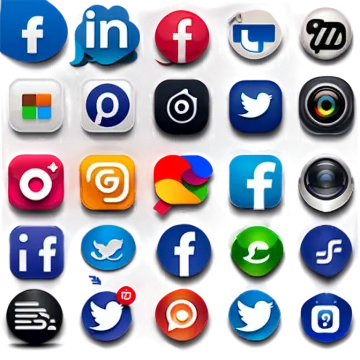 a collection of social icons
