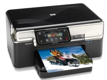 a printer with a picture of a person on it