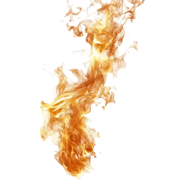 fire on a white background