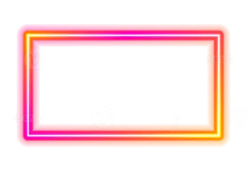 a neon frame on a white background