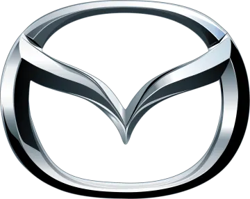 the mazda logo on a white background