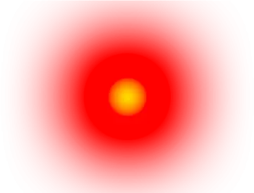 a black hole in the center of a white background