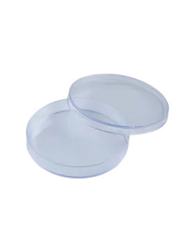 a pair of clear plastic lids on white background