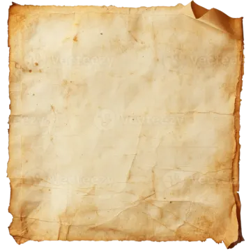 a piece of old paper on a white background