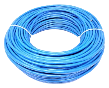 a blue hose on a white background
