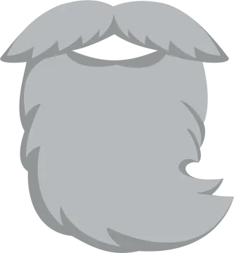 a man's face with a beard