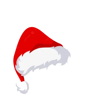 a santa hat on a white background
