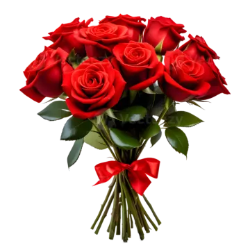 a bunch of red roses