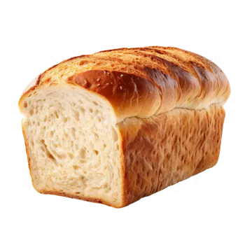 a loaf of bread on a white background