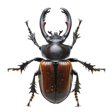 an illustration of a beetle on a white background