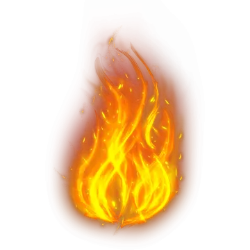 a fire on a white background
