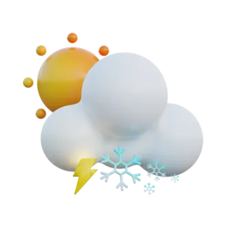 an image of a cloud with snow and lightning