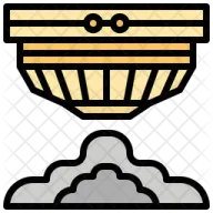 a black and white image of a basket