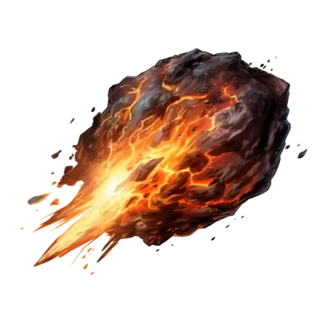 a ball of fire on a white background