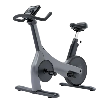 a stationary exercise bike on a white background