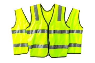 a pair of safety vests