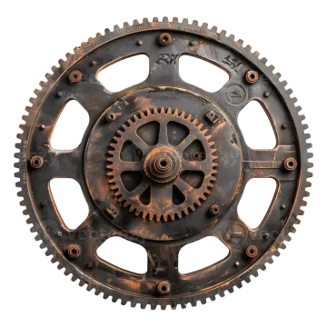 a close up of a clock made out of gears