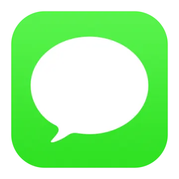 a green icon with a white speech bubble