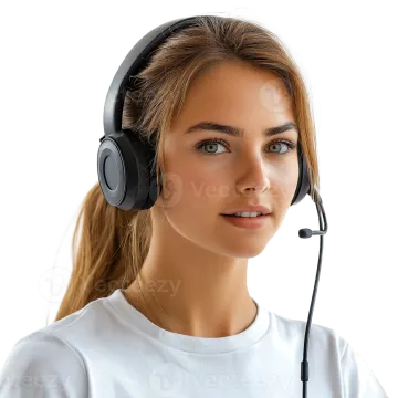 a woman wearing a headset