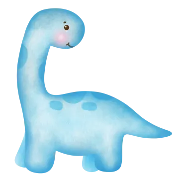 a watercolor drawing of a blue dinosaur