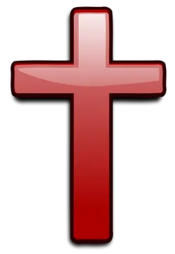 a red cross on a white background