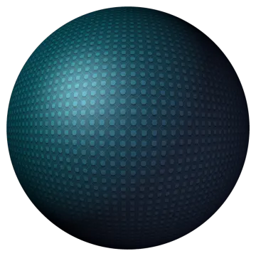 a blue ball on a white background
